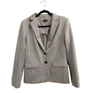 Tommy Hilfiger Herringbone Blazer gray soft 8 EUC academia preppy